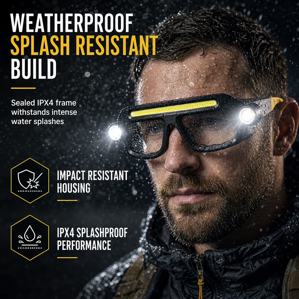 Lampe à clipser rechargeable USB double face pour lunettes – pour le bricolage et les travaux de réparation