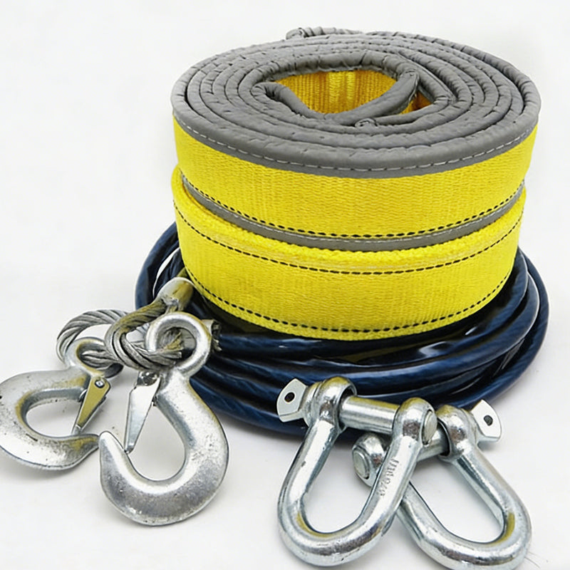 🏆 Offre spéciale du dernier jour :16.99€ ! 🔥 2 achetés 1 offerts 🎁Corde de remorquage de 8 tonnes avec crochets en U