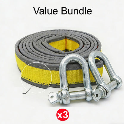 🏆 Offre spéciale du dernier jour :16.99€ ! 🔥 2 achetés 1 offerts 🎁Corde de remorquage de 8 tonnes avec crochets en U