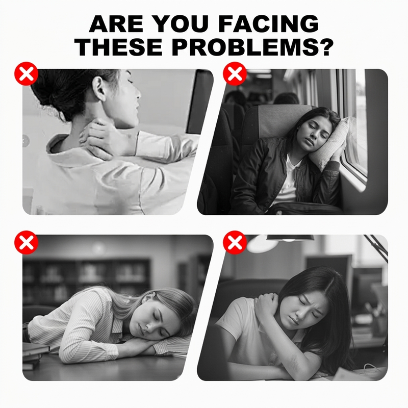 🌬️ Oreiller de voyage gonflable ergonomique ✈️😴 | Pour un sommeil confortable en voiture, en avion ou en train