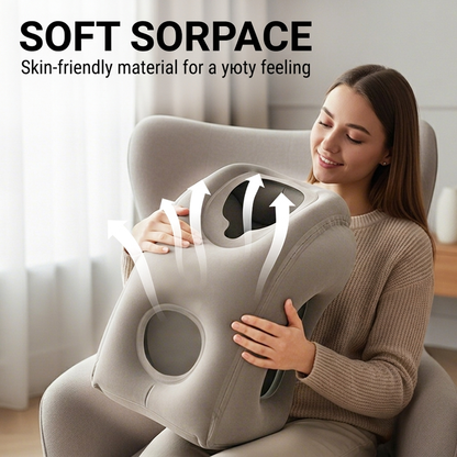 🌬️ Oreiller de voyage gonflable ergonomique ✈️😴 | Pour un sommeil confortable en voiture, en avion ou en train