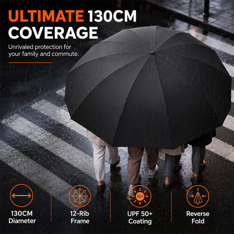 Parapluie pliant extra-large coupe-vent