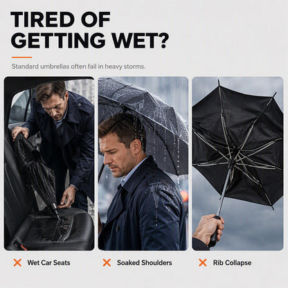 Parapluie pliant extra-large coupe-vent