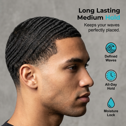 🔥50% DE RÉDUCTION !💈Pommade à Ondules Tenue Moyenne, Cire Cheveux Brillante à Base d’Eau ✨🌊