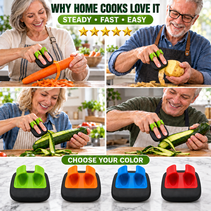 🔥-50% DE RÉDUCTION✨Éplucheur ergonomique 2 doigts🥬Pour fruits légumes, coupe sans effort, prise confortable