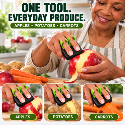 🔥-50% DE RÉDUCTION✨Éplucheur ergonomique 2 doigts🥬Pour fruits légumes, coupe sans effort, prise confortable