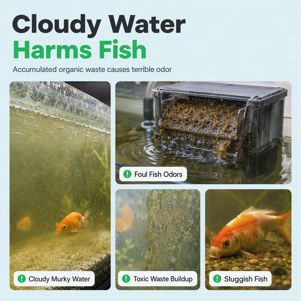 Cube de filtre au charbon actif pour la purification de l'eau d'aquarium