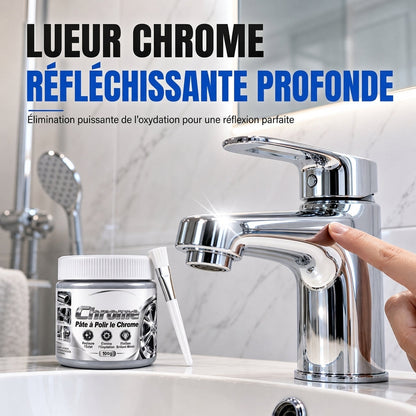 🔥-50% DE RÉDUCTION✨Pâte polissante métal chromé 🛠️Avec brossette, supprime rouille & traces, restaure l'éclat instantanément