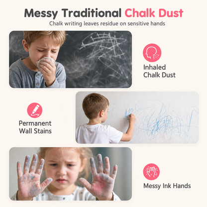 🎨 OFFRE À DURÉE LIMITÉE : 50 % DE RÉDUCTION ! ✨ Tableau de dessin magnétique pour enfants – Sans poussière, coloré, sûr 🪁