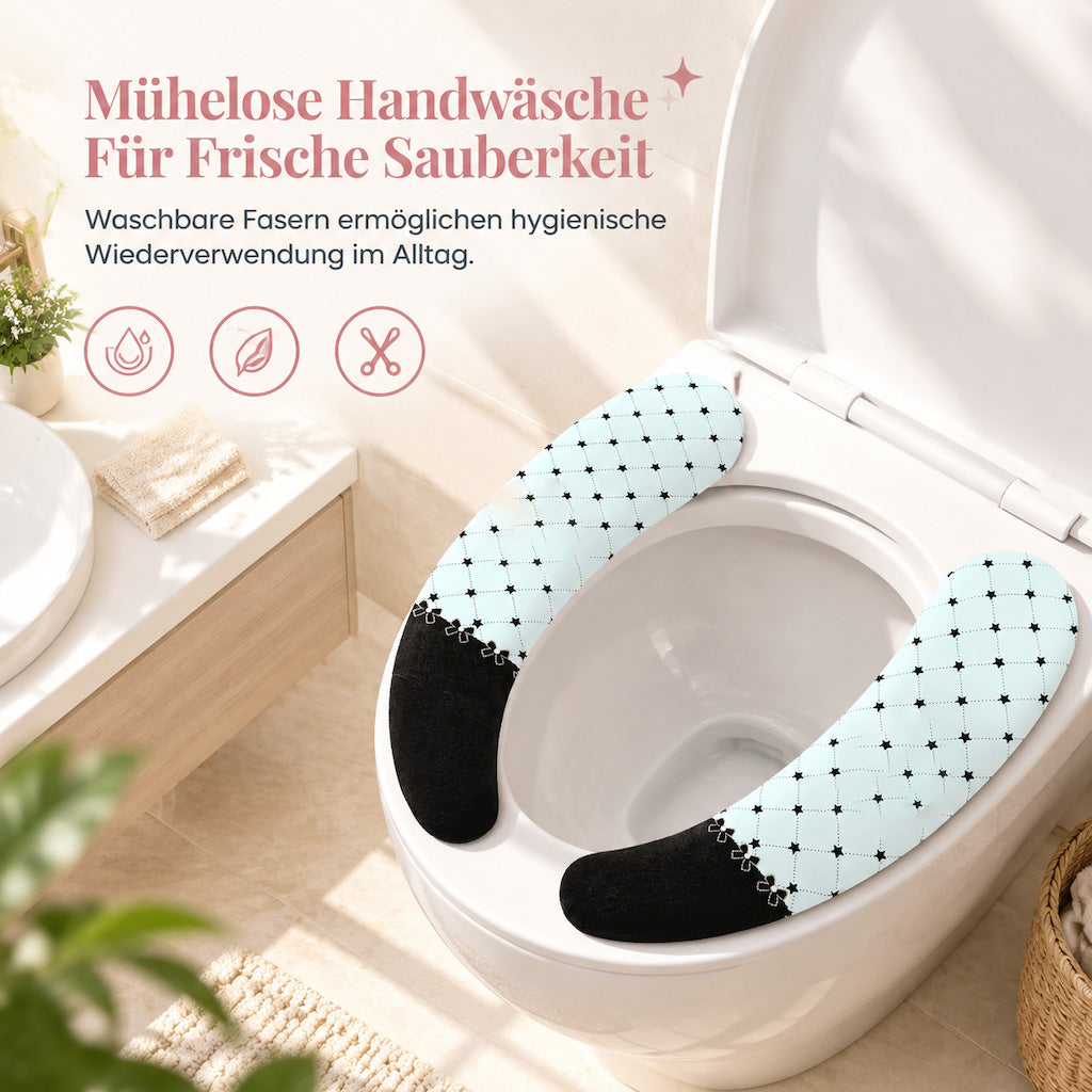 Coussinets de toilette en peluche à fixation électrostatique