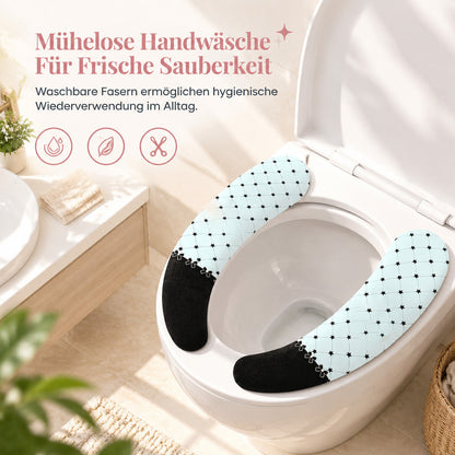 Coussinets de toilette en peluche à fixation électrostatique