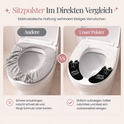 Coussinets de toilette en peluche à fixation électrostatique