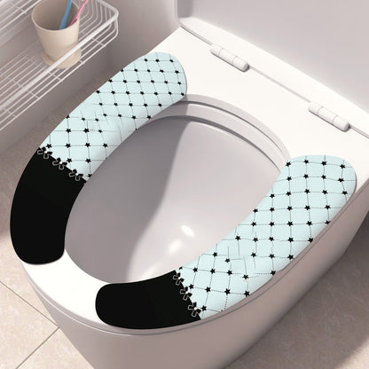 Coussinets de toilette en peluche à fixation électrostatique