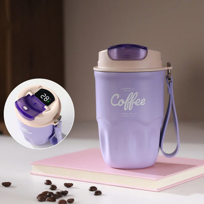 ☕🔥-50% ! Tasse thermique intelligente portable, affichage température, isotherme pour bureau et voyage✨