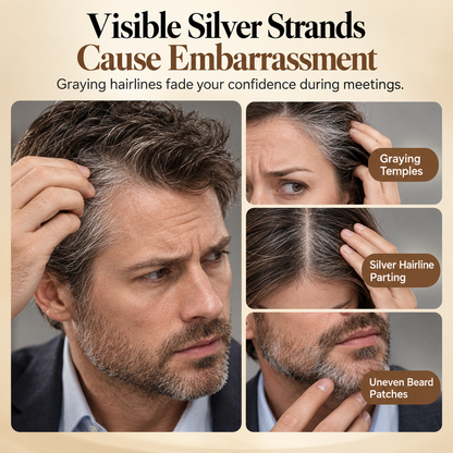 Stick de retouche temporaire pour couvrir les cheveux gris
