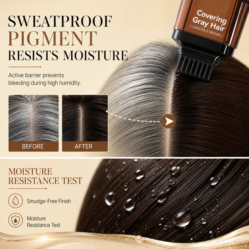Stick de retouche temporaire pour couvrir les cheveux gris
