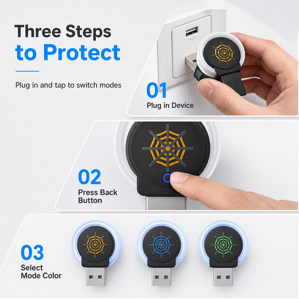 Répulsif antiparasitaire portable USB à ultrasons