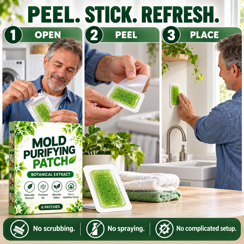 6 patchs anti-moisissure pour murs domestiques, cuisine et salle de bain – lingettes purifiantes contre le mildiou