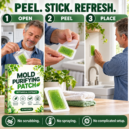 6 patchs anti-moisissure pour murs domestiques, cuisine et salle de bain – lingettes purifiantes contre le mildiou
