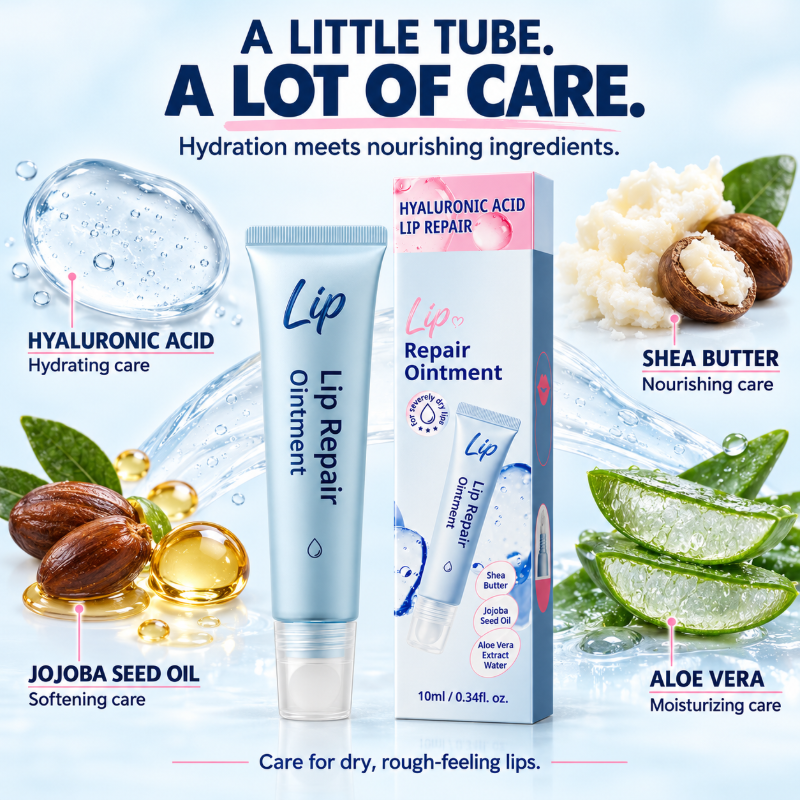 Gel réparateur hydratant pour lèvres sèches et gercées