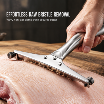 Grattoir à soies de porc en métal artisanal pour cuisine domestique