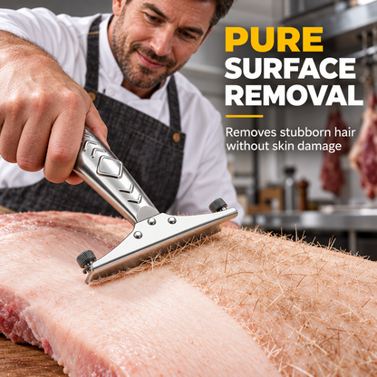Grattoir à soies de porc en métal artisanal pour cuisine domestique