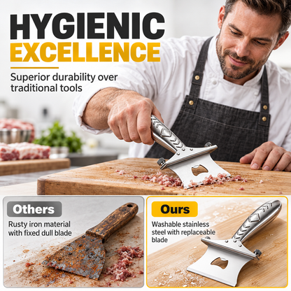Grattoir à soies de porc en métal artisanal pour cuisine domestique