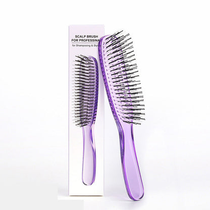 ✨ Brosse démêlante et massante – Démêle instantanément les nœuds en douceur, sur cheveux secs ou mouillés 💆‍♀️