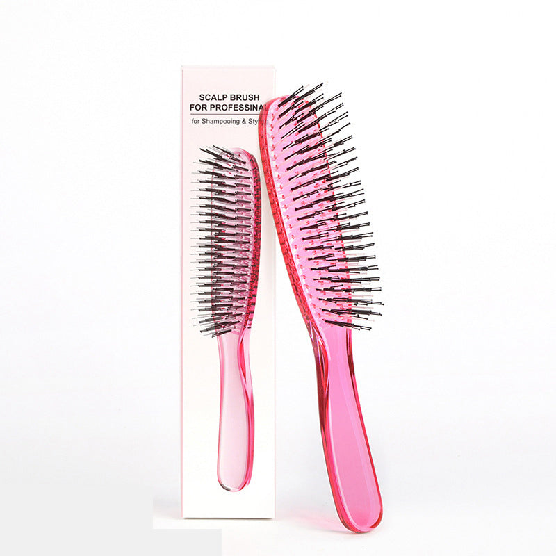 ✨ Brosse démêlante et massante – Démêle instantanément les nœuds en douceur, sur cheveux secs ou mouillés 💆‍♀️
