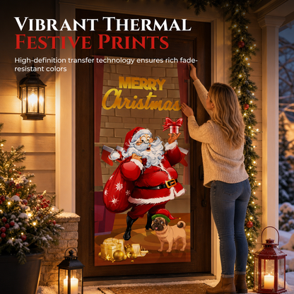 Décoration de porte pour Noël