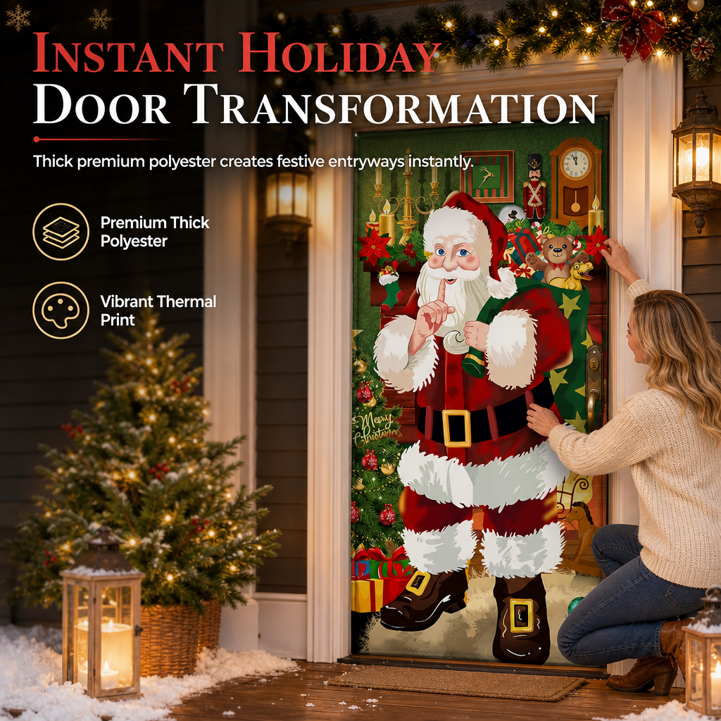 Décoration de porte pour Noël