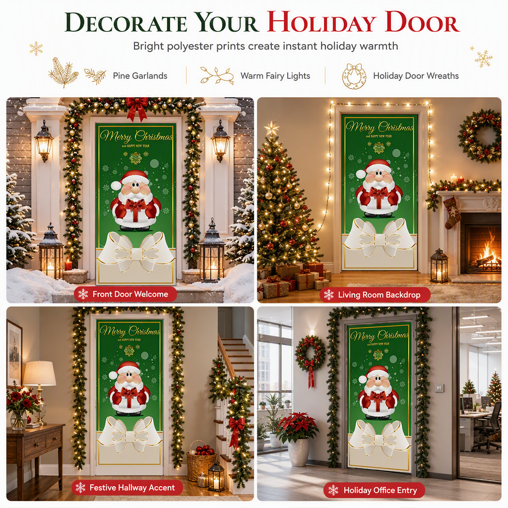 Décoration de porte pour Noël