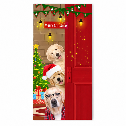 Décoration de porte pour Noël