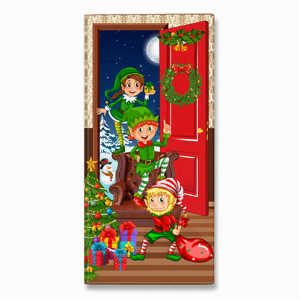 Décoration de porte pour Noël