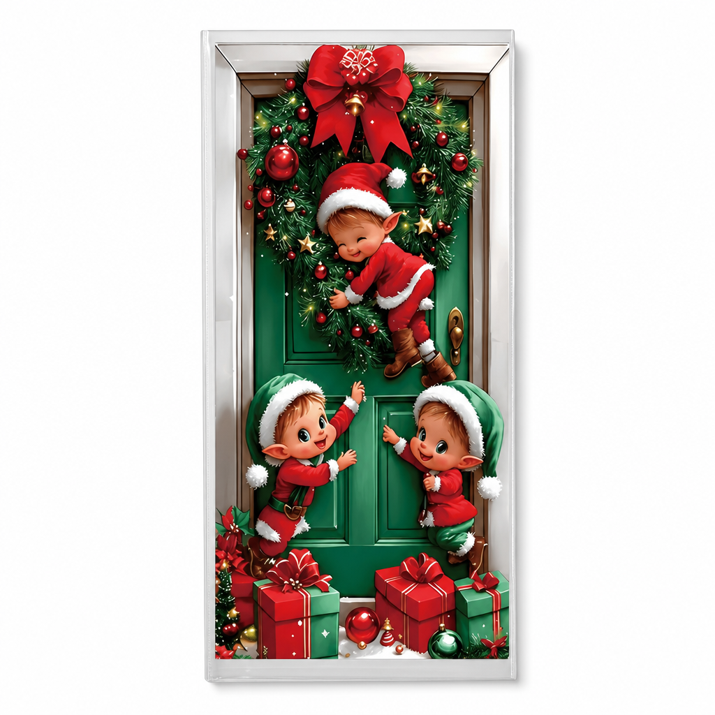 Décoration de porte pour Noël