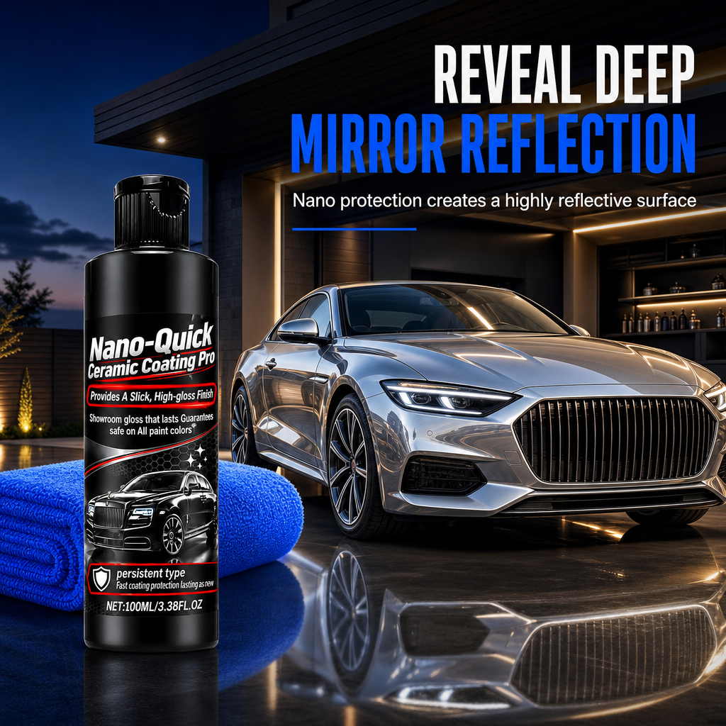 🚗 Nano Ceramic Car Coating Kit – Glossy Shine & Hydrophobic Protection