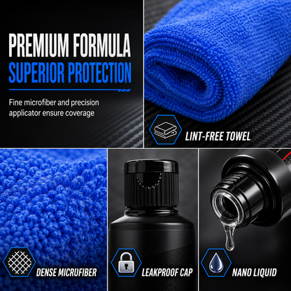 🚗 Nano Ceramic Car Coating Kit – Glossy Shine & Hydrophobic Protection