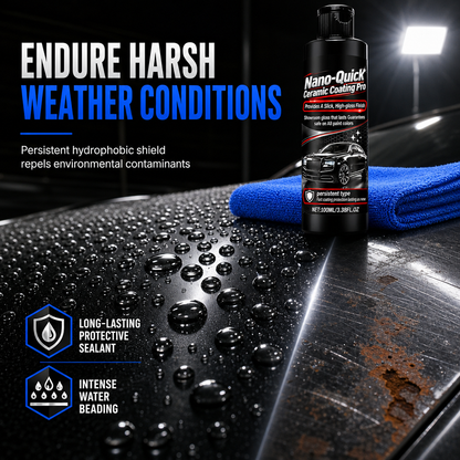 🚗 Nano Ceramic Car Coating Kit – Glossy Shine & Hydrophobic Protection
