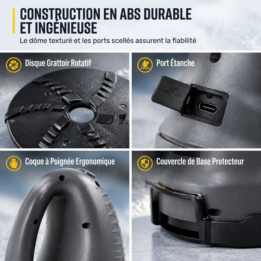 Raclette à neige et outil de dégivrage pour pare-brise de voiture électrique, pour enlever la neige en hiver
