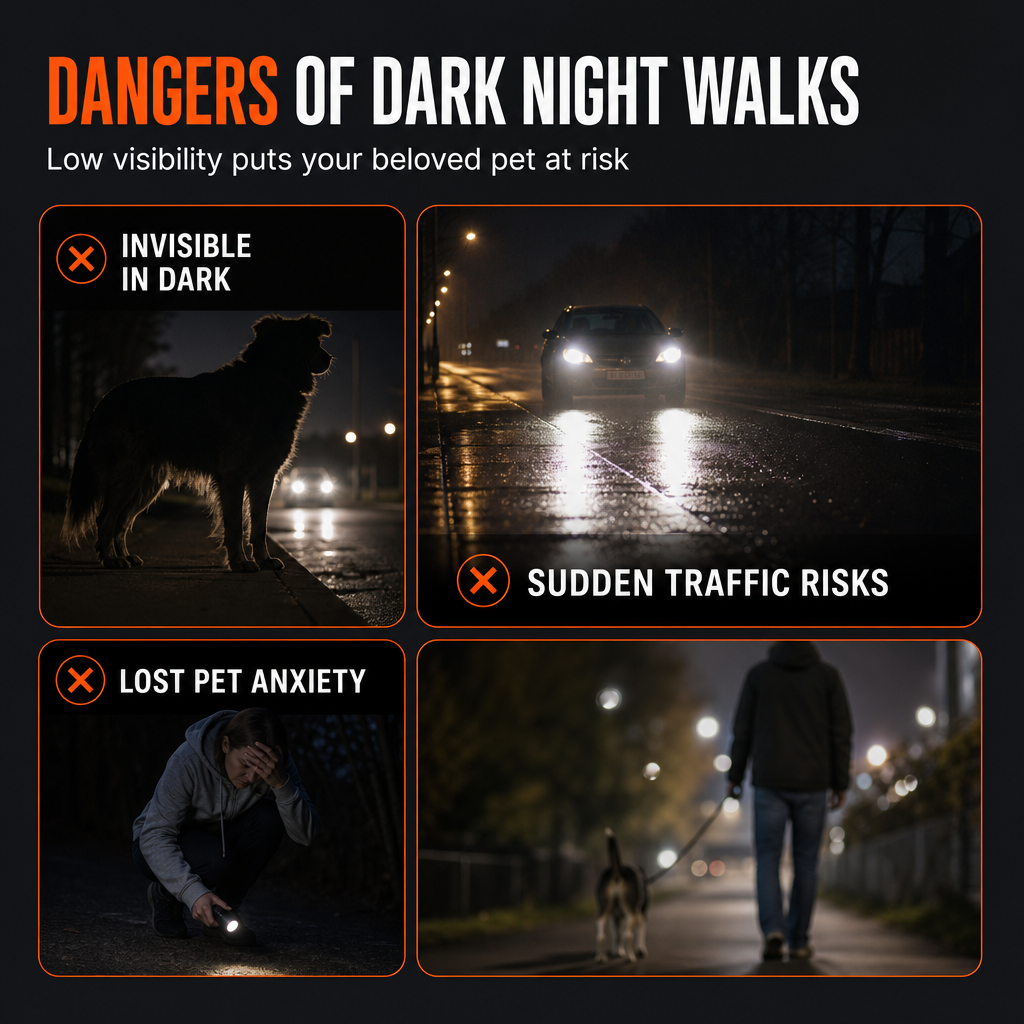 🥳 VENTE FLASH 2026 💞 50 000+ VENDUS ! ✨ Harnais pour chien LED réglable, lumineux et clignotant – Sangle de poitrine pour animal