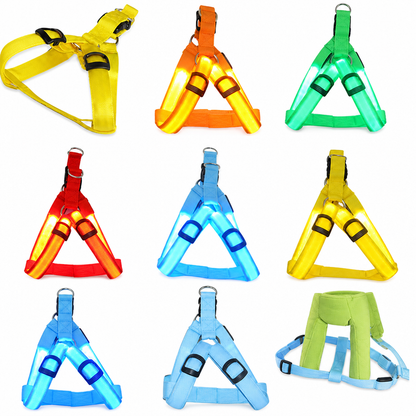 🥳 VENTE FLASH 2026 💞 50 000+ VENDUS ! ✨ Harnais pour chien LED réglable, lumineux et clignotant – Sangle de poitrine pour animal