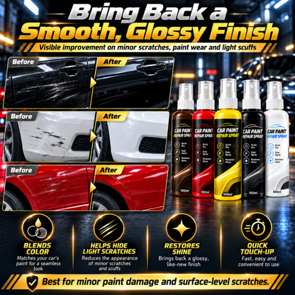 🎁🔥 Disponible en plusieurs coloris — Spray réparateur de rayures pour voiture, pour les rayures légères et les retouches rapides. 🥰