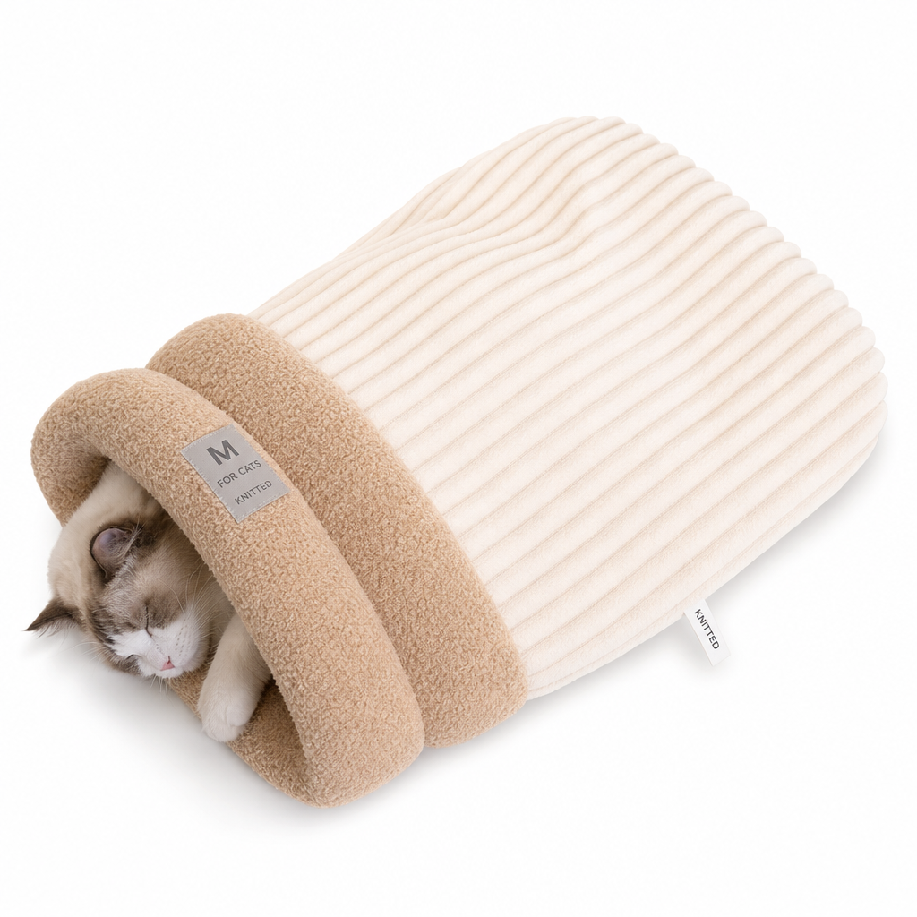 🔥⏰50% DE RÉDUCTION 🐱 Nid chat fermé épais chaud, peluche douce, parfait pour l’automne et l’hiver ❄️
