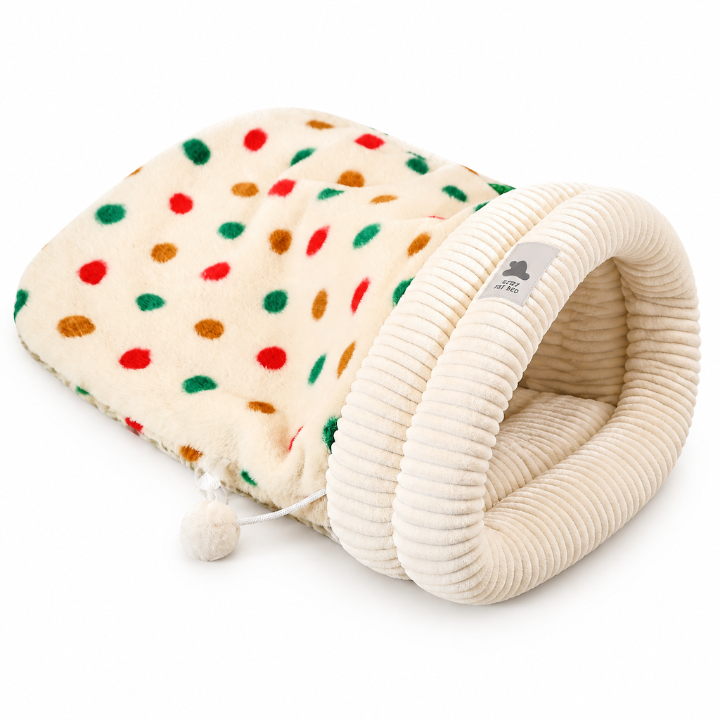 🔥⏰50% DE RÉDUCTION 🐱 Nid chat fermé épais chaud, peluche douce, parfait pour l’automne et l’hiver ❄️