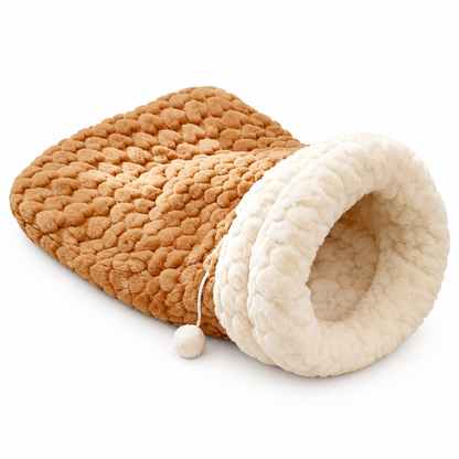 🔥⏰50% DE RÉDUCTION 🐱 Nid chat fermé épais chaud, peluche douce, parfait pour l’automne et l’hiver ❄️