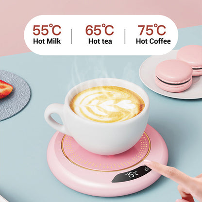 ☕ 50% DE RÉDUCTION! 🔥 Mug à café électrique chauffant – 3 niveaux de température ✨