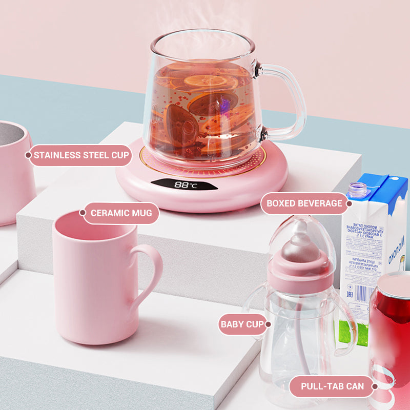☕ 50% DE RÉDUCTION! 🔥 Mug à café électrique chauffant – 3 niveaux de température ✨