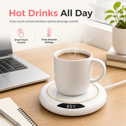 ☕ 50% DE RÉDUCTION! 🔥 Mug à café électrique chauffant – 3 niveaux de température ✨