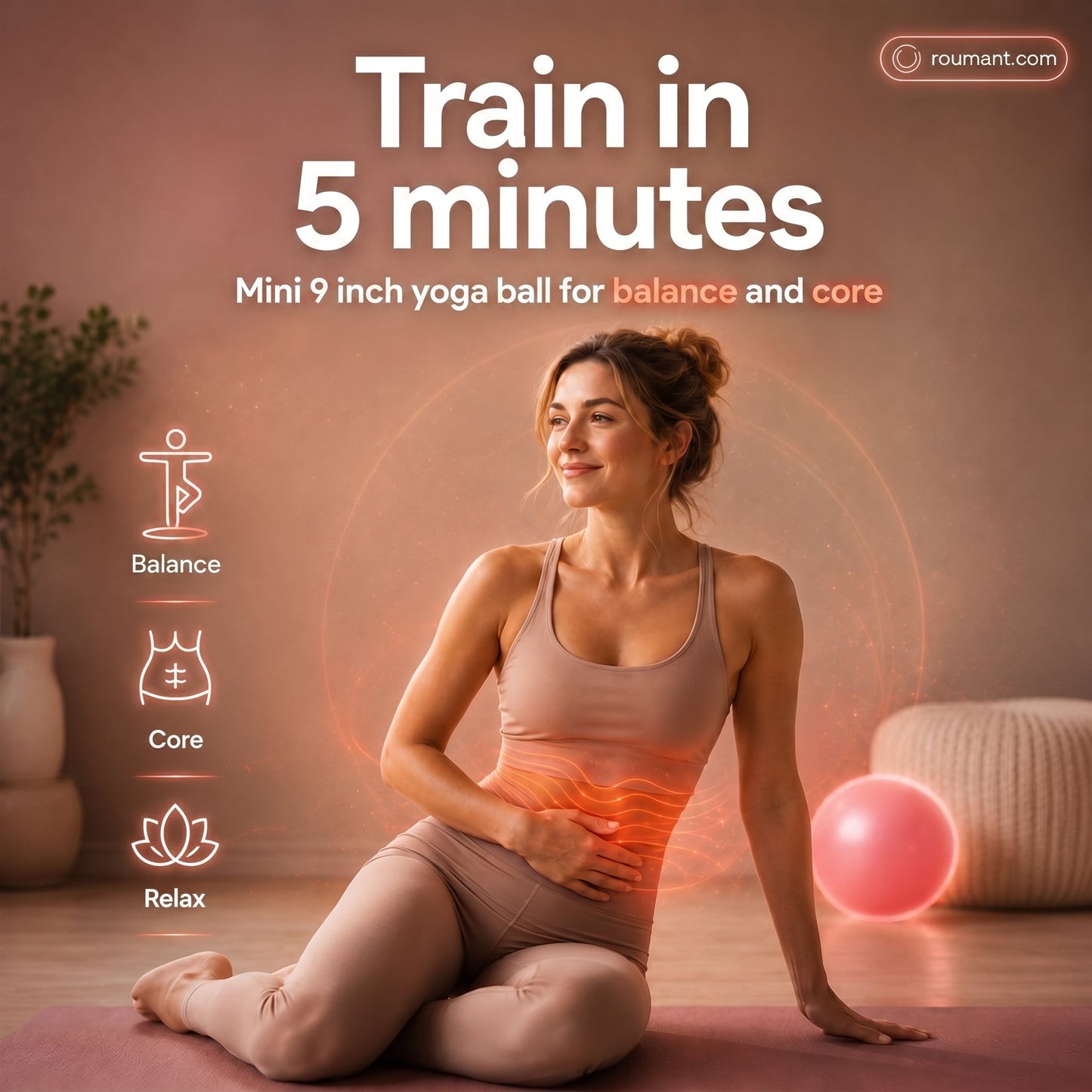 🤸‍♀️ 50% de réduction ! ⚽ Ballon Pilates 9 Pouces – Anti-Éclatement, Pompe Incluse & Idéal pour Fitness 📦💪