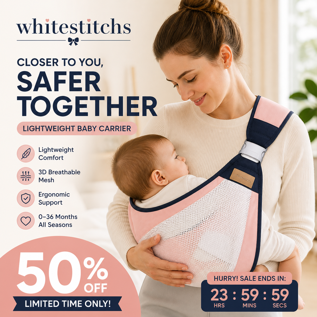 📢📢 50 % DE RÉDUCTION !! ⏰ Porte-bébé léger